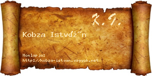 Kobza István névjegykártya